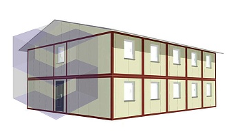 Модульное общежитие для рабочих на 40 человек МОБ-5 